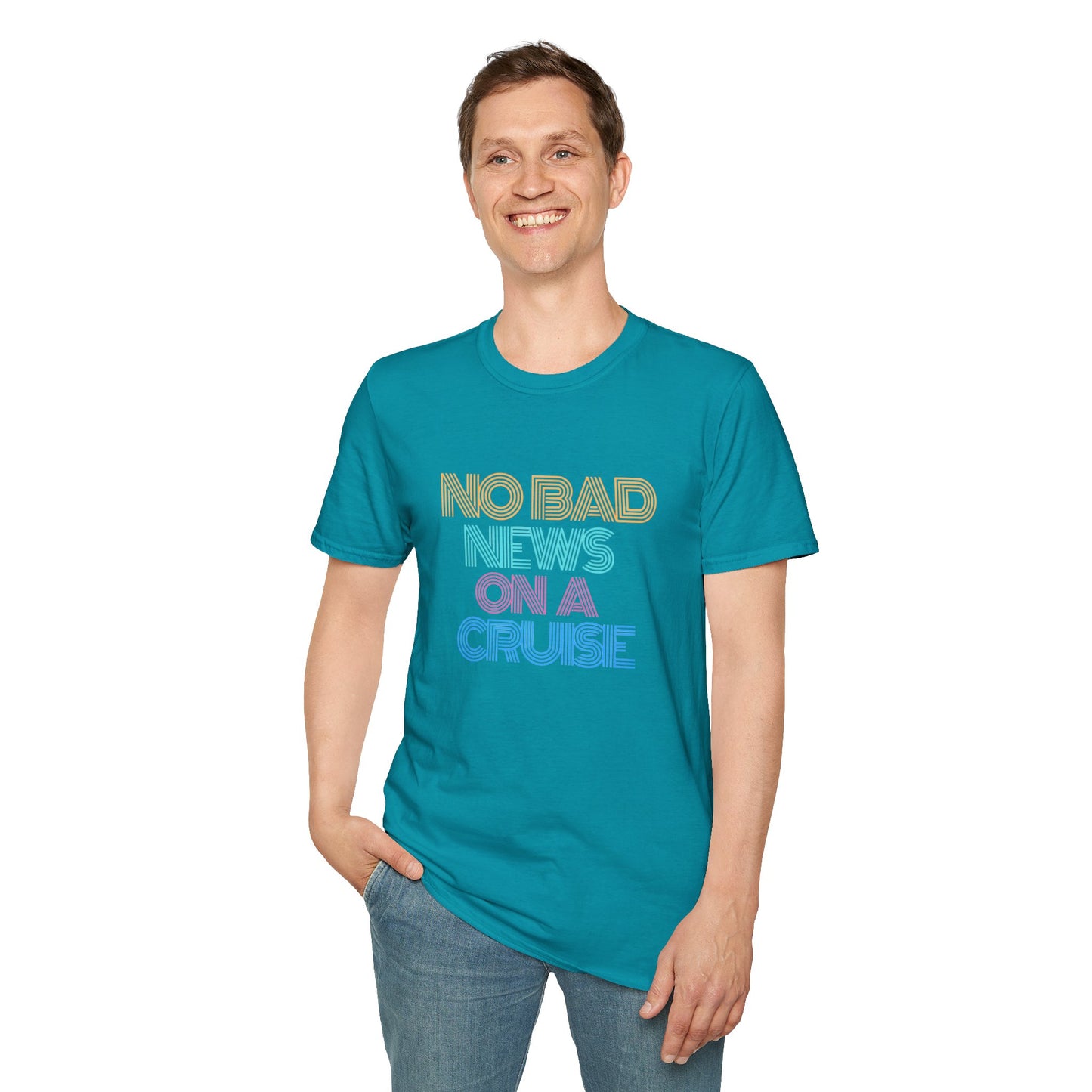 “No Bad News on a Cruise" T-Shirt | Fun Cruise Vacation Tee for Men & Women”