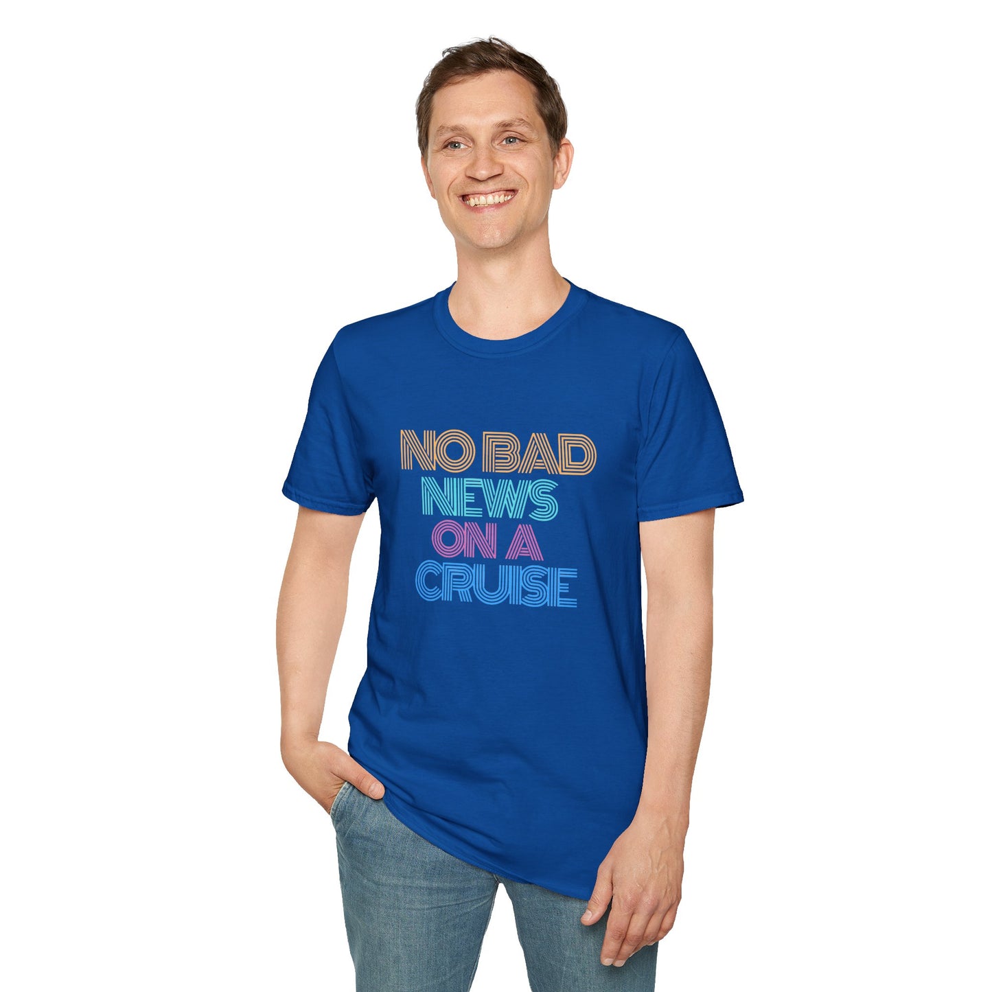 “No Bad News on a Cruise" T-Shirt | Fun Cruise Vacation Tee for Men & Women”