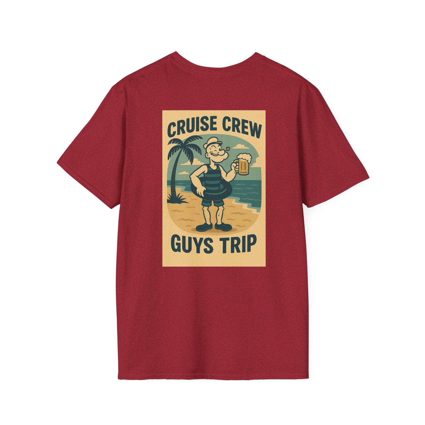 Cruise Crew – Guys Trip Beach Vintage Cartoon T-Shirt (Public Domain Popeye)