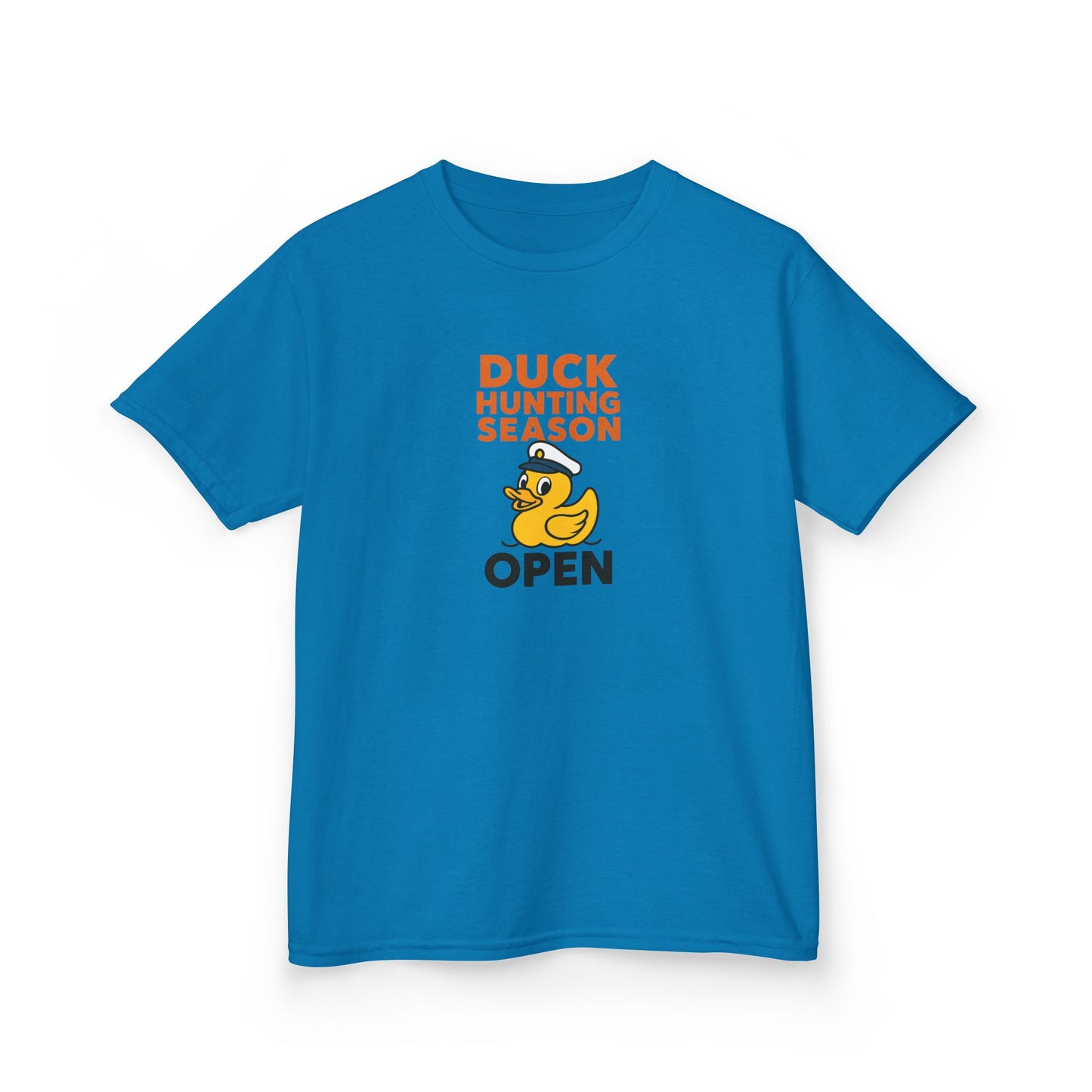 Duck Hunting Season Open – Retro Rubber Duck Captain Kids Cruise T-Shirt