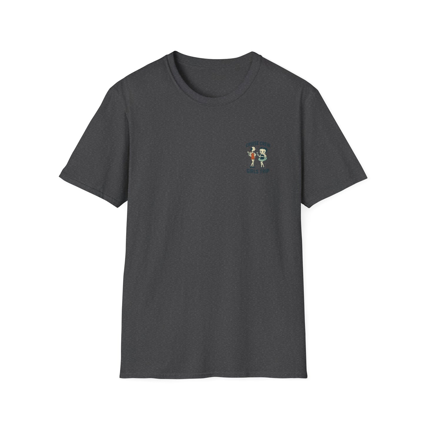 Cruise Crew – Girls Trip Ship Deck Vintage Cartoon T-Shirt (Public Domain Betty Boop & Olive Oyl)