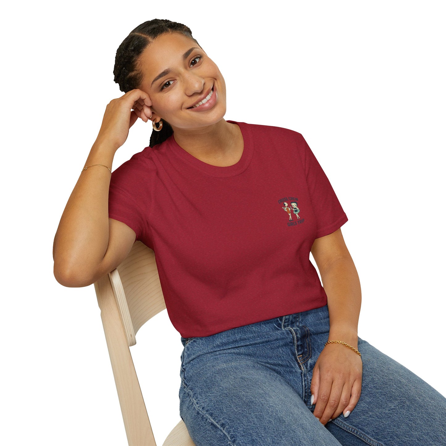 Cruise Crew – Girls Trip Ship Deck Vintage Cartoon T-Shirt (Public Domain Betty Boop & Olive Oyl)