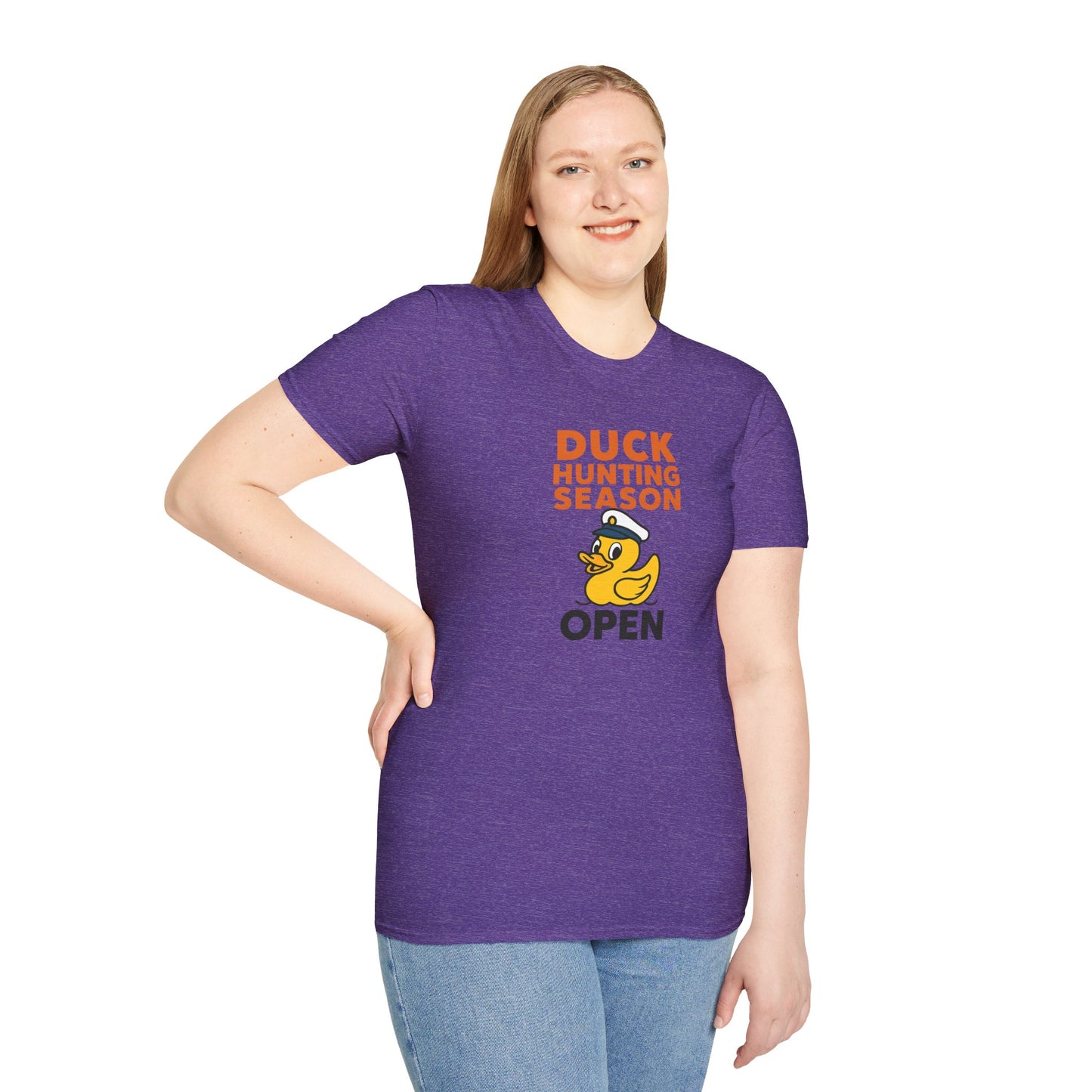 Duck Hunting Season Open – Retro Rubber Duck Captain Adults Unisex Cruise T-Shirt