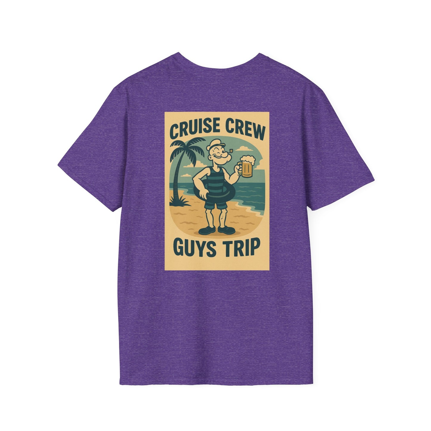 Cruise Crew – Guys Trip Beach Vintage Cartoon T-Shirt (Public Domain Popeye)