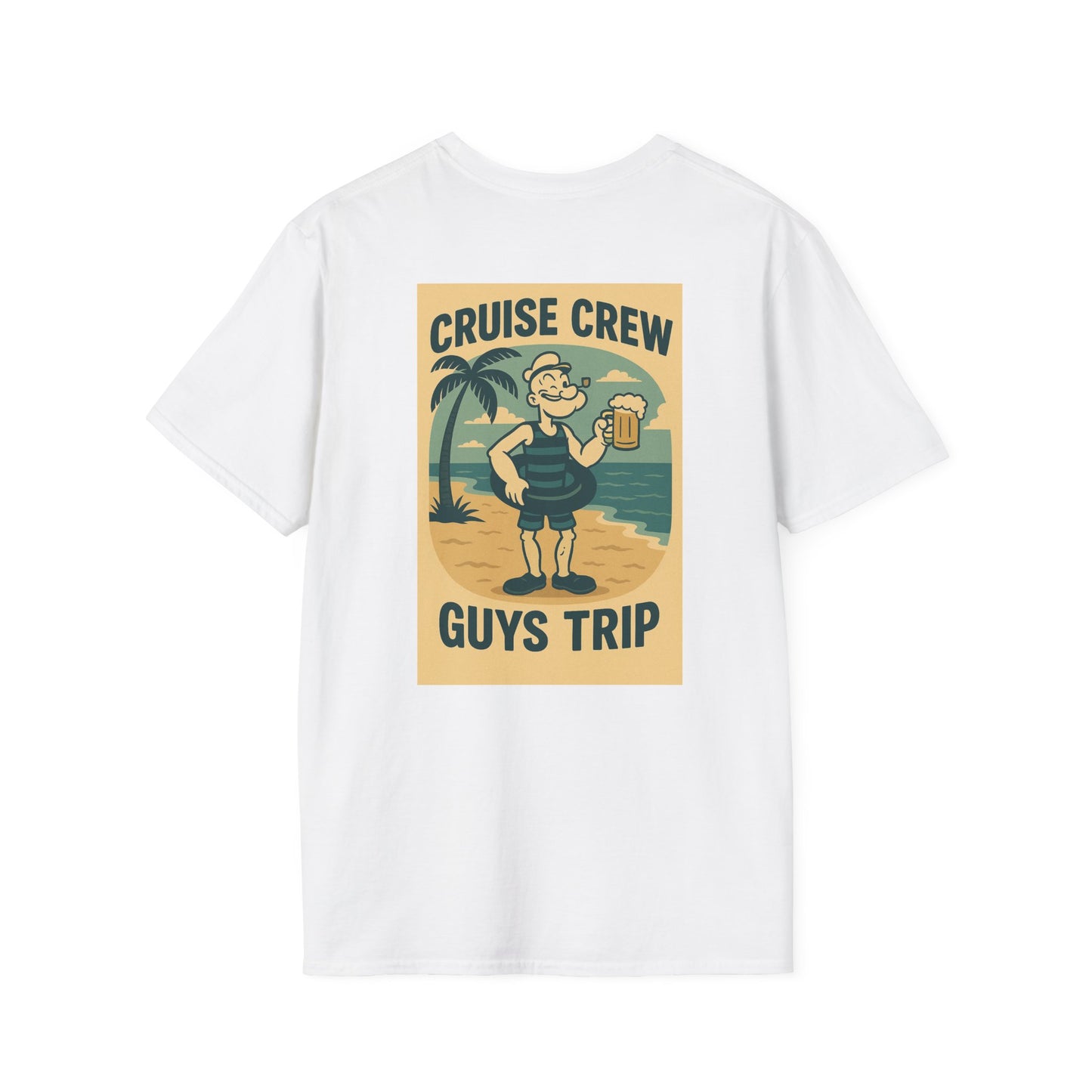 Cruise Crew – Guys Trip Beach Vintage Cartoon T-Shirt (Public Domain Popeye)