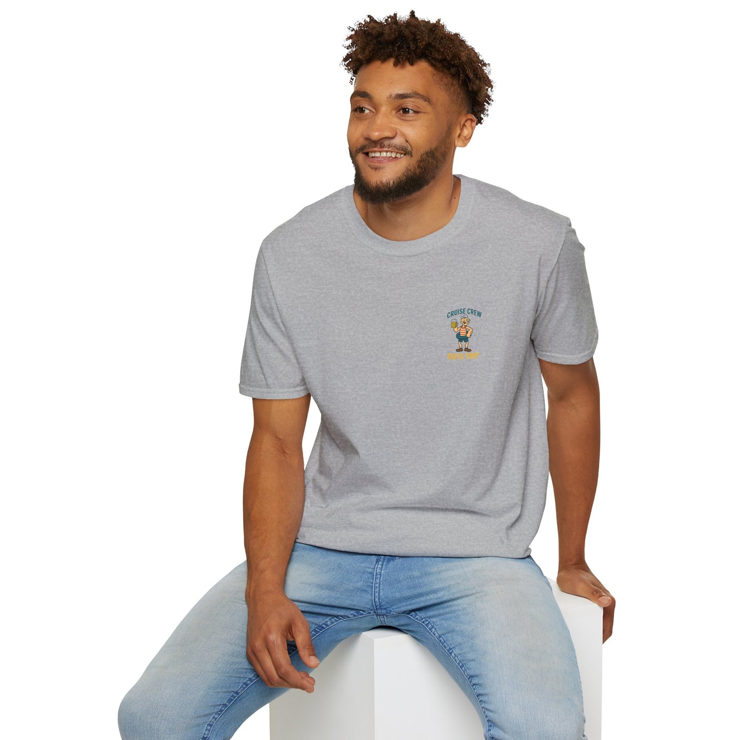 Cruise Crew – Guys Trip Beach Vintage Cartoon T-Shirt (Public Domain Popeye)