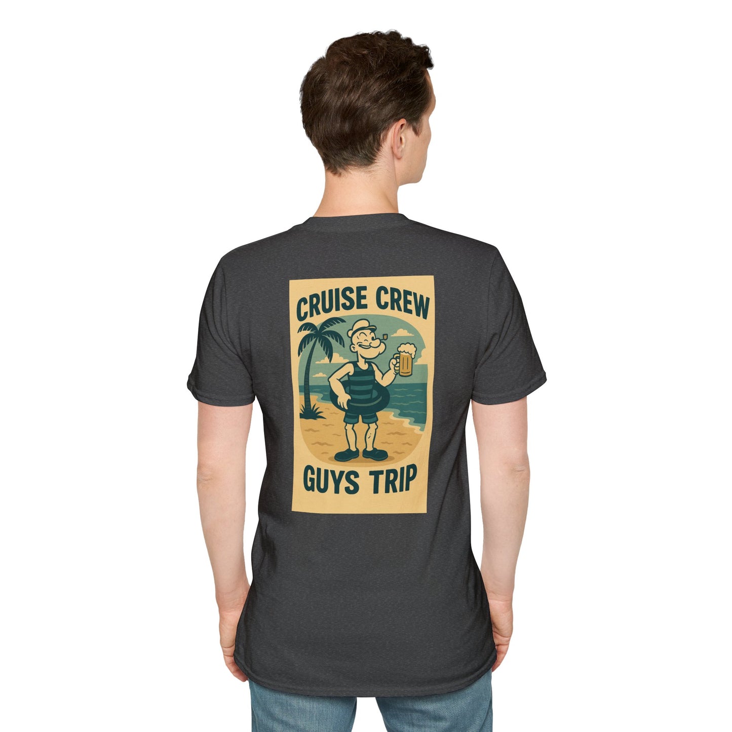 Cruise Crew – Guys Trip Beach Vintage Cartoon T-Shirt (Public Domain Popeye)