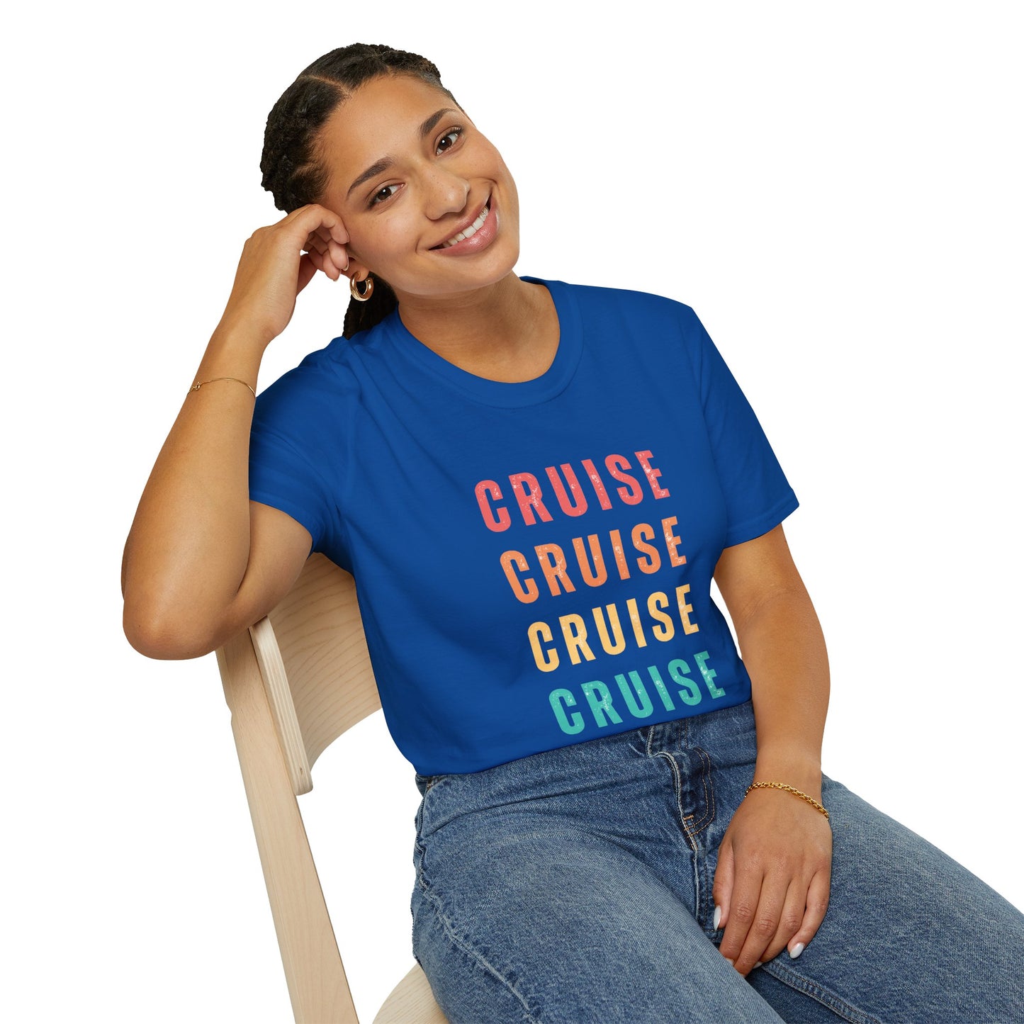 “Cruise Cruise Cruise Cruise" T-Shirt | Fun Multicolor Cruise Vacation Tee