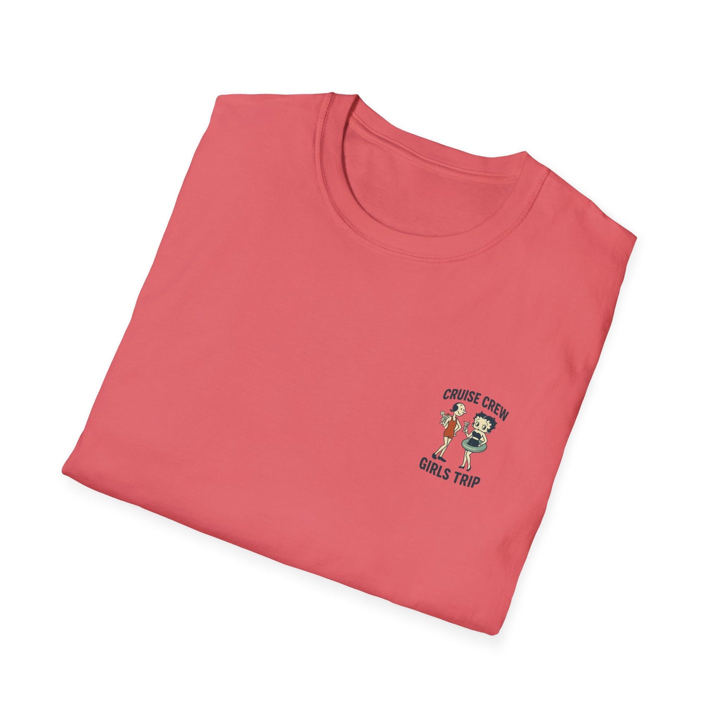 Cruise Crew – Girls Trip Ship Deck Vintage Cartoon T-Shirt (Public Domain Betty Boop & Olive Oyl)