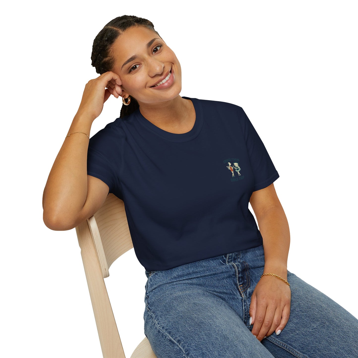 Cruise Crew – Girls Trip Ship Deck Vintage Cartoon T-Shirt (Public Domain Betty Boop & Olive Oyl)