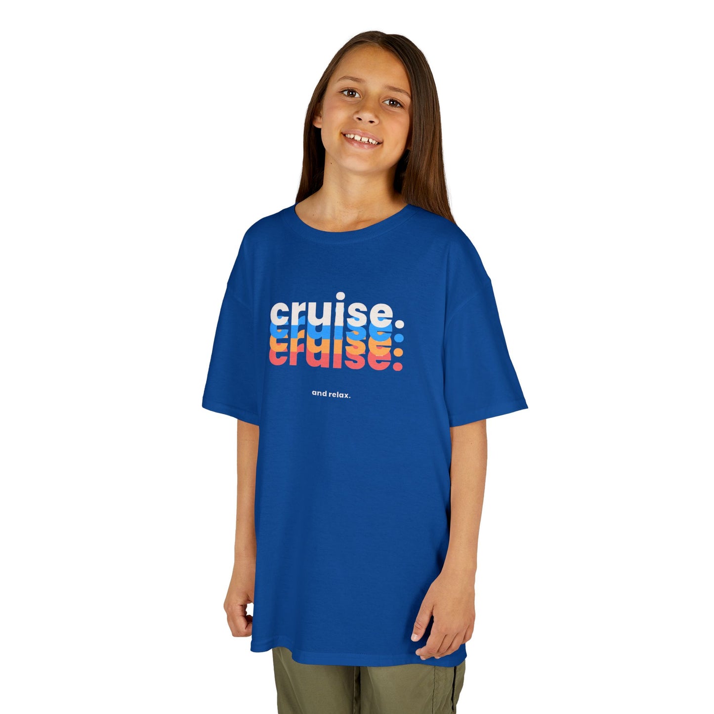 "Cruise Cruise Cruise... and Relax" Kids Heavy Cotton Tee