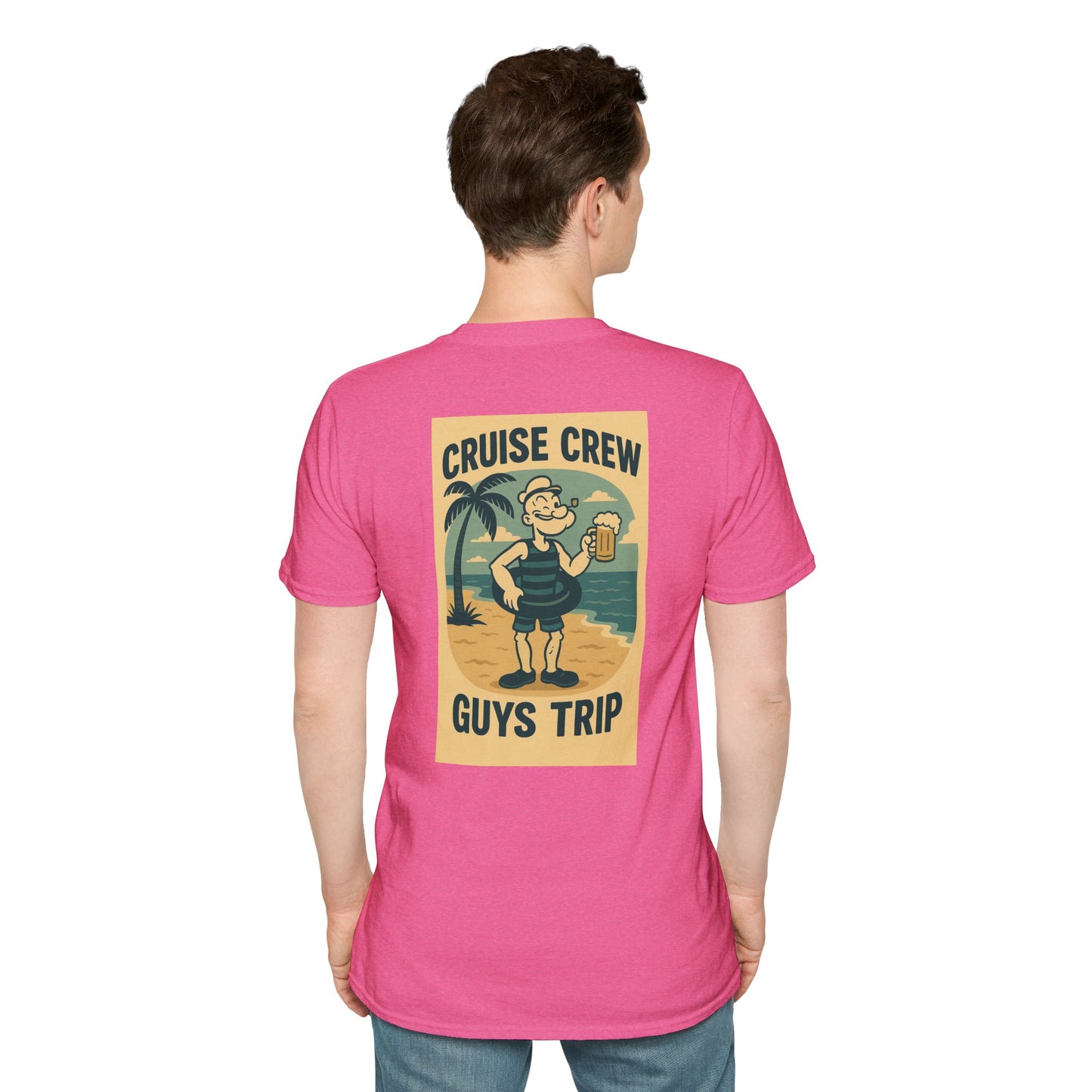 Cruise Crew – Guys Trip Beach Vintage Cartoon T-Shirt (Public Domain Popeye)