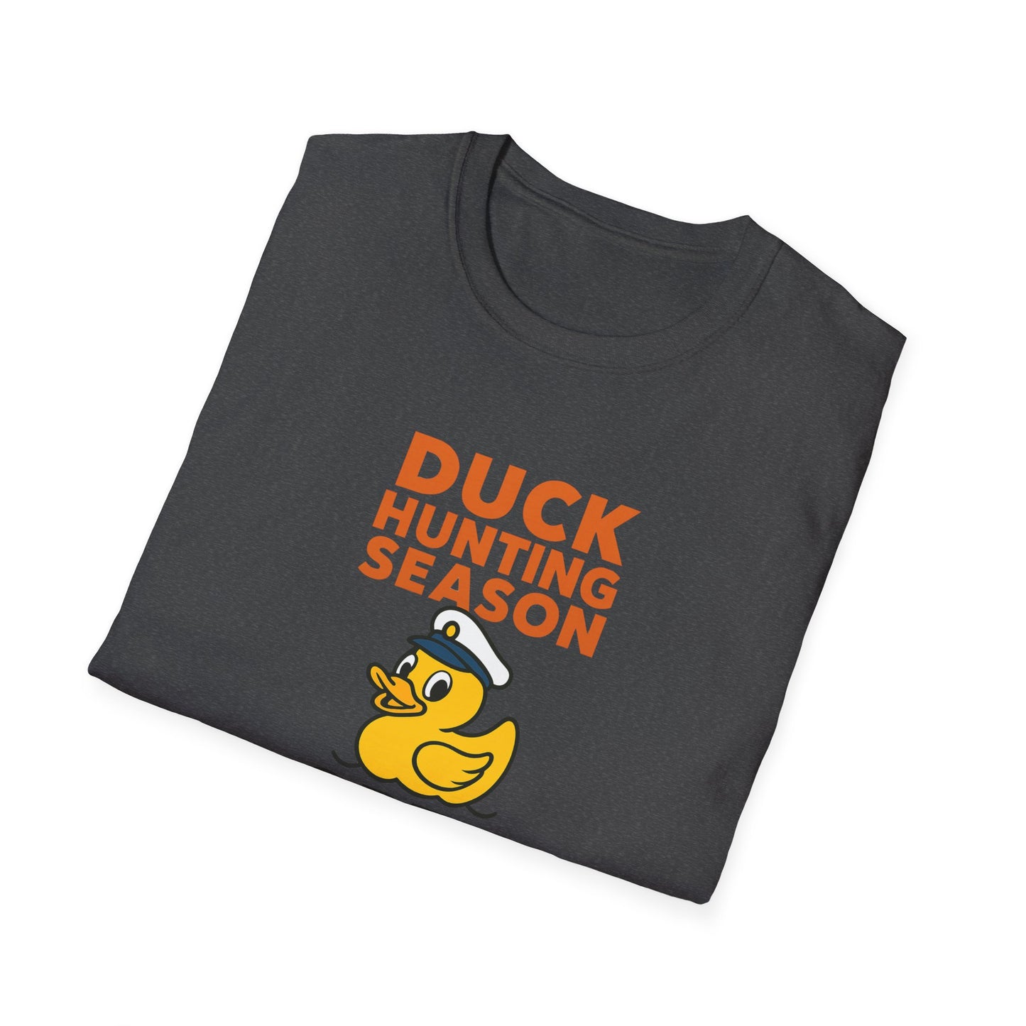 Duck Hunting Season Open – Retro Rubber Duck Captain Adults Unisex Cruise T-Shirt