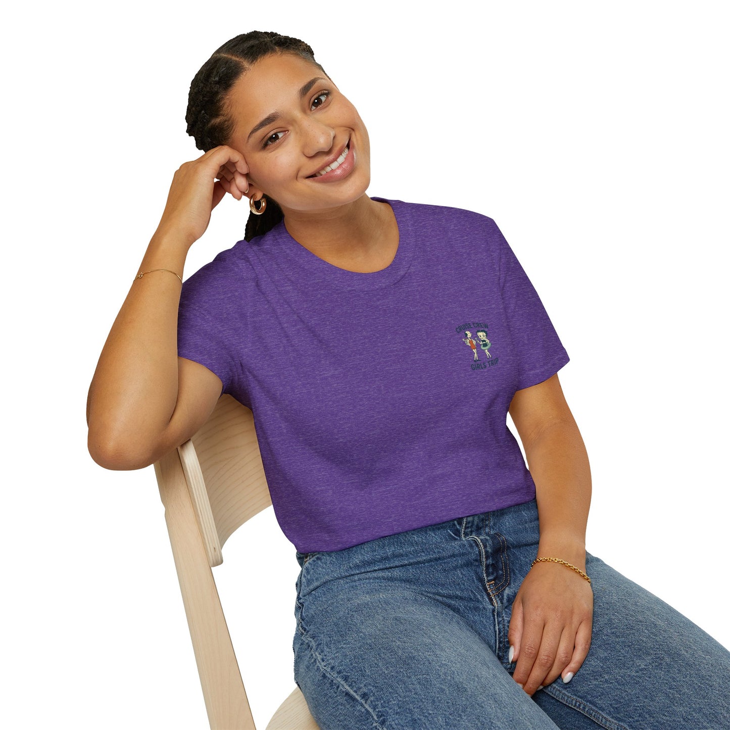Cruise Crew – Girls Trip Beach Vintage Cartoon T-Shirt (Public Domain Betty Boop & Olive Oyl)