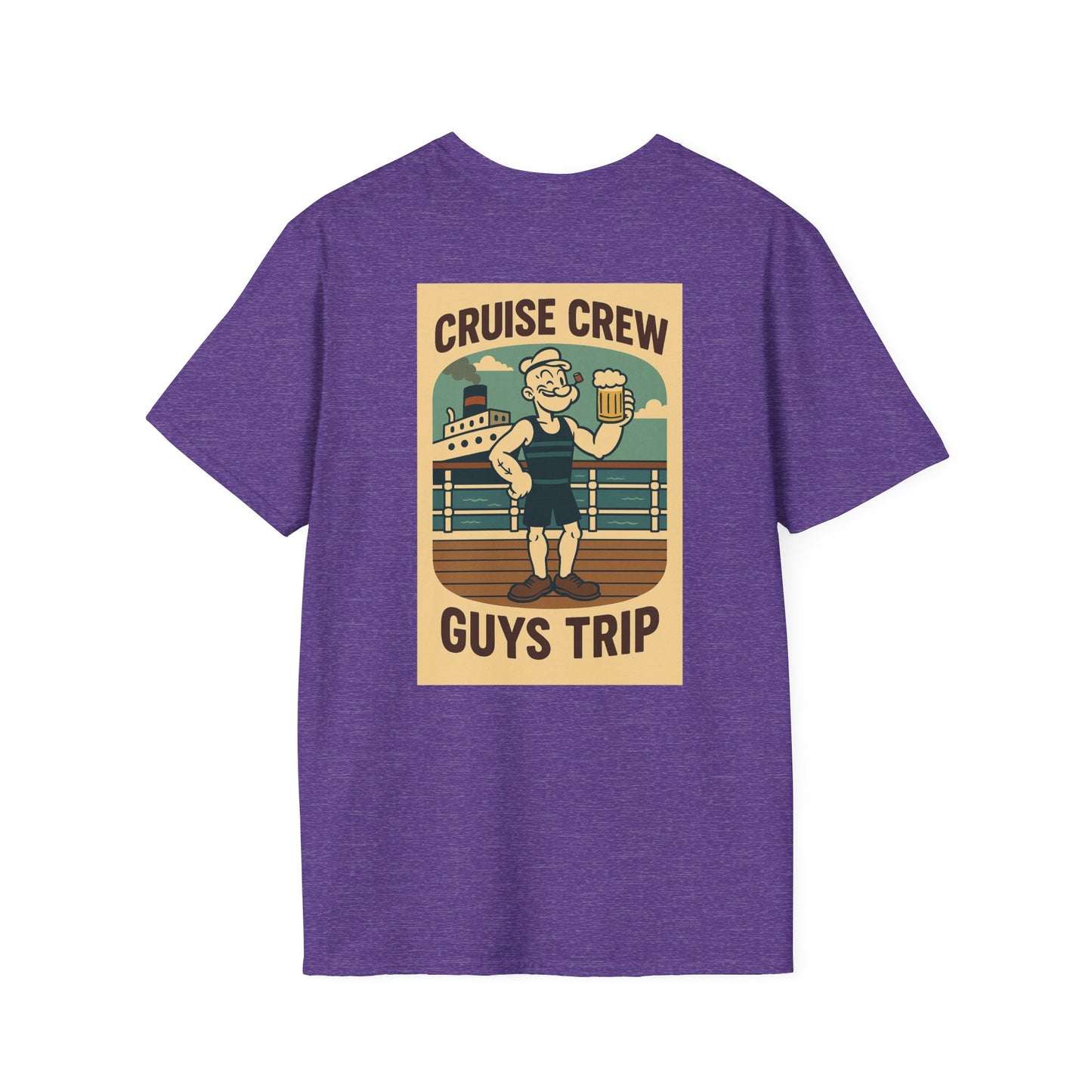 Cruise Crew – Guys Trip Ship Deck Vintage Cartoon T-Shirt (Public Domain Popeye)