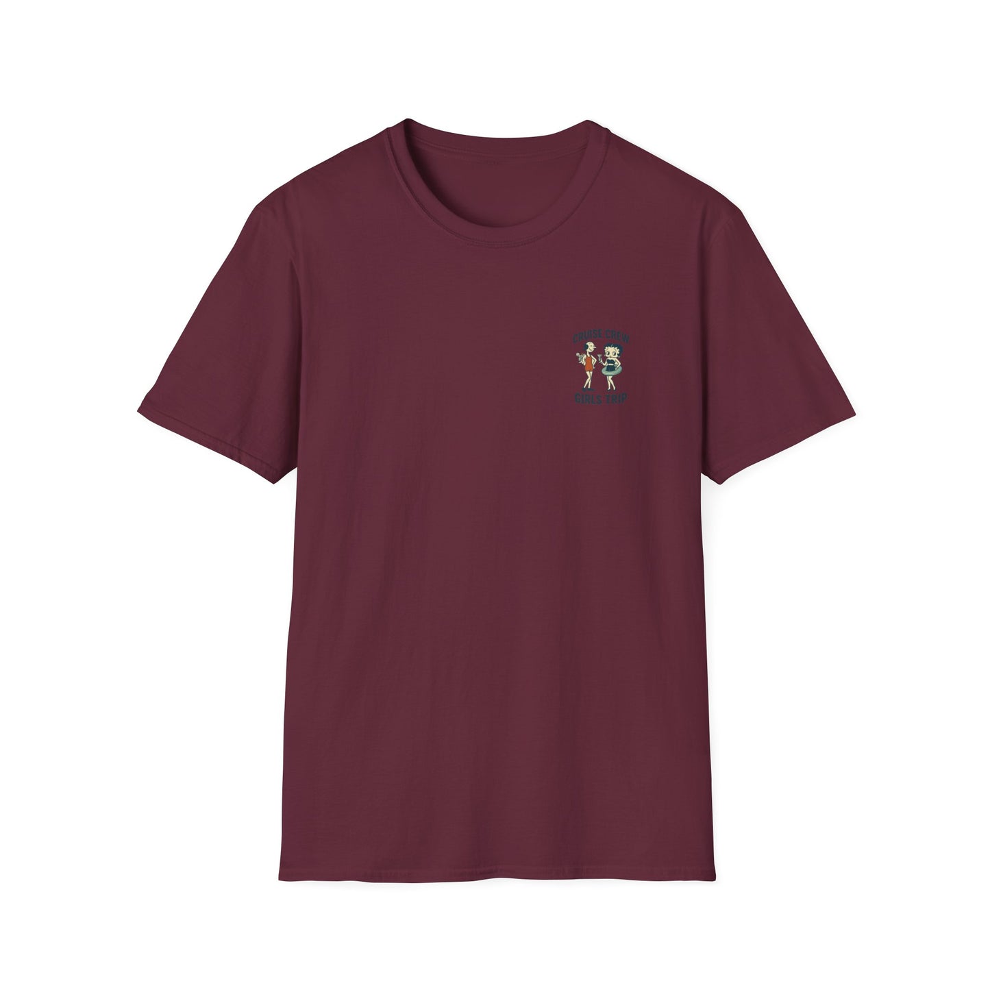 Cruise Crew – Girls Trip Ship Deck Vintage Cartoon T-Shirt (Public Domain Betty Boop & Olive Oyl)