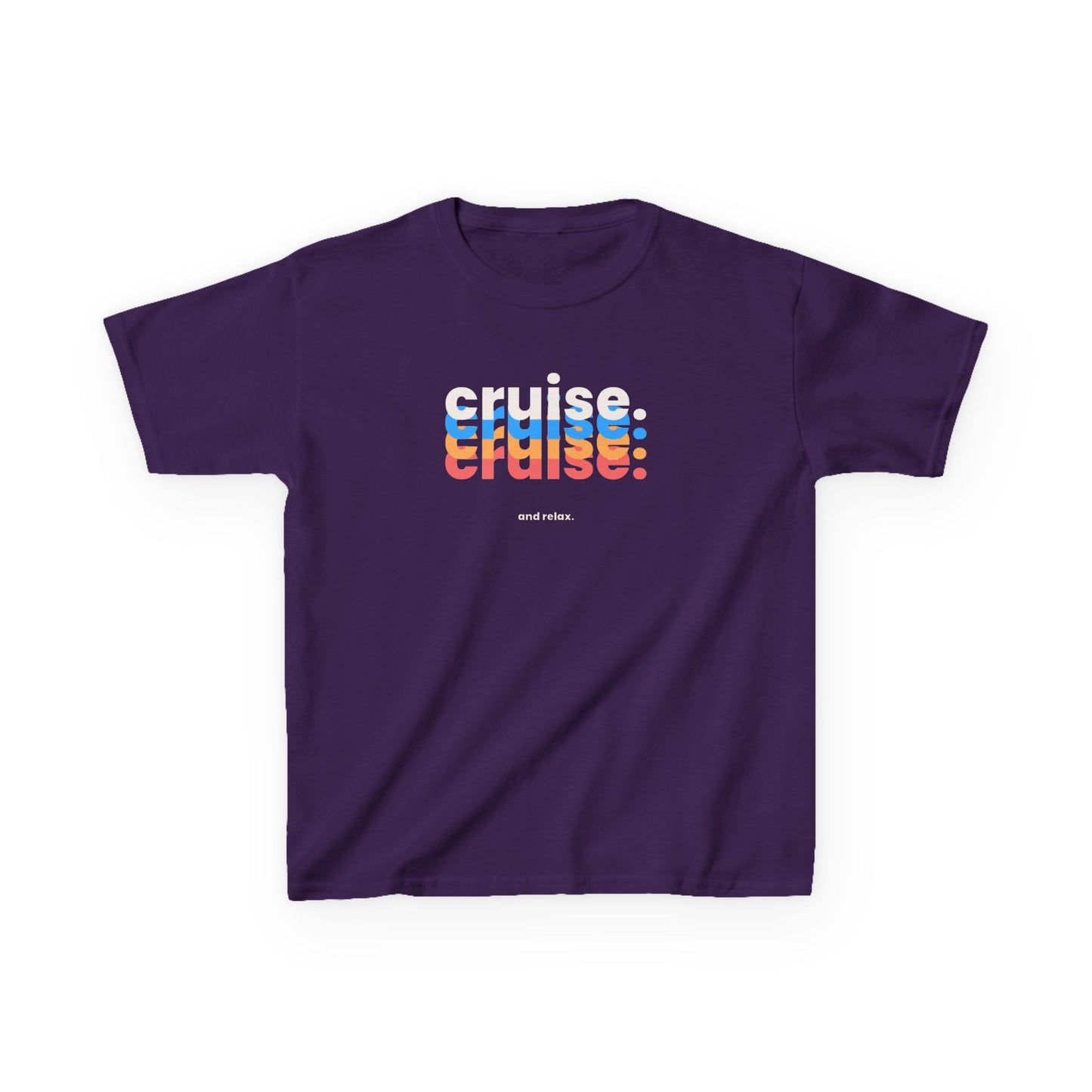 "Cruise Cruise Cruise... and Relax" Kids Heavy Cotton Tee