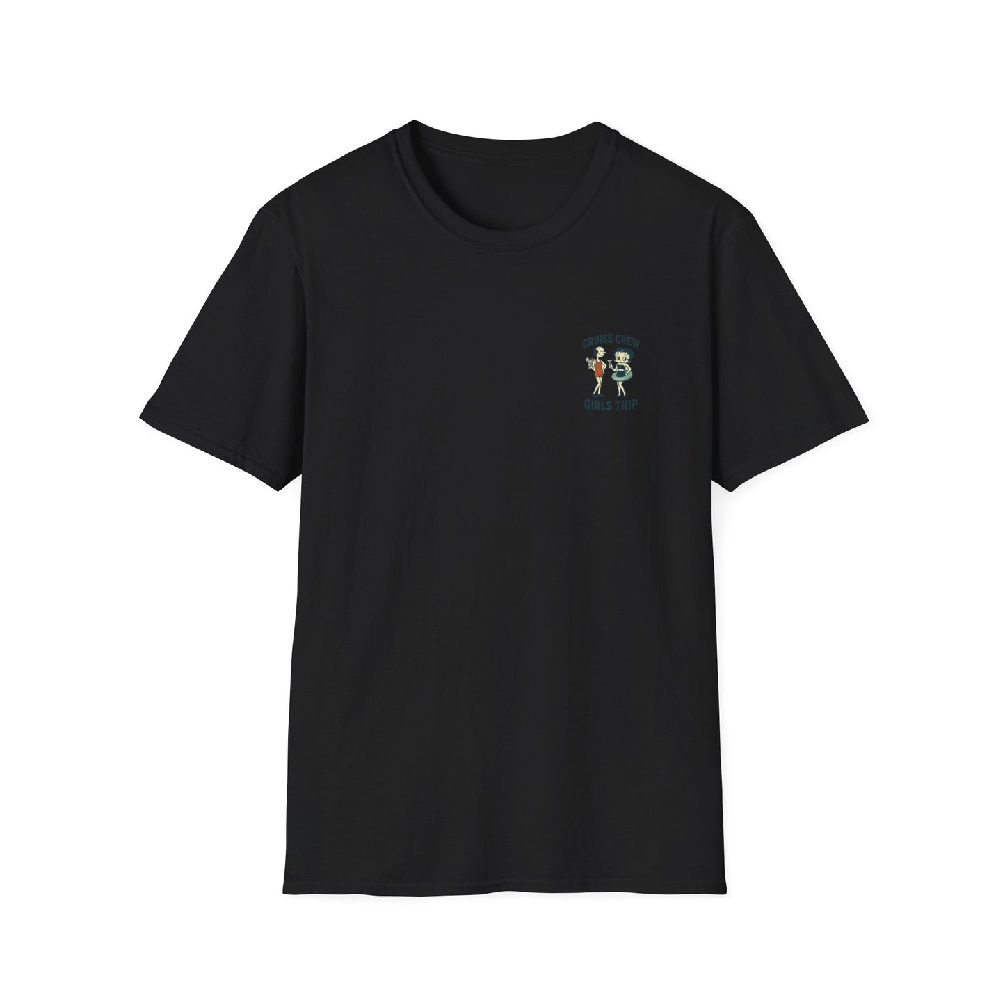 Cruise Crew – Girls Trip Beach Vintage Cartoon T-Shirt (Public Domain Betty Boop & Olive Oyl)